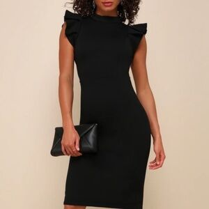 Lulus stylish splendor black dress